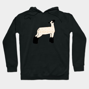 Rustic Yellow Aztec Market Wether Lamb Silhouette 1 - NOT FOR RESALE WITHOUT PERMISSION Hoodie